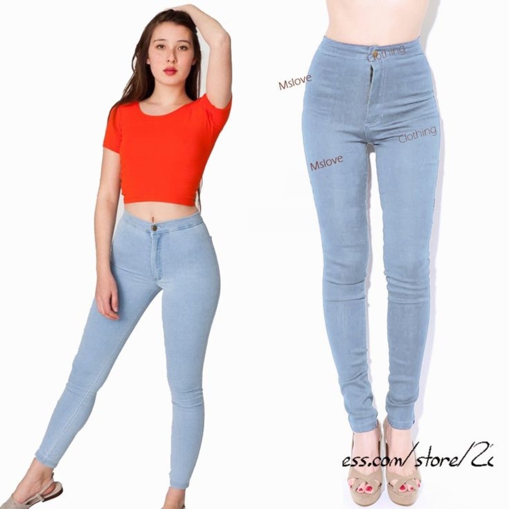 American Apparel high waisted skinny jeans